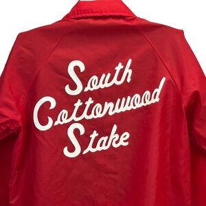 Vintage South Cottonwood Stake Jacket Mens L Large Red Salt Lake City LDS Mormon